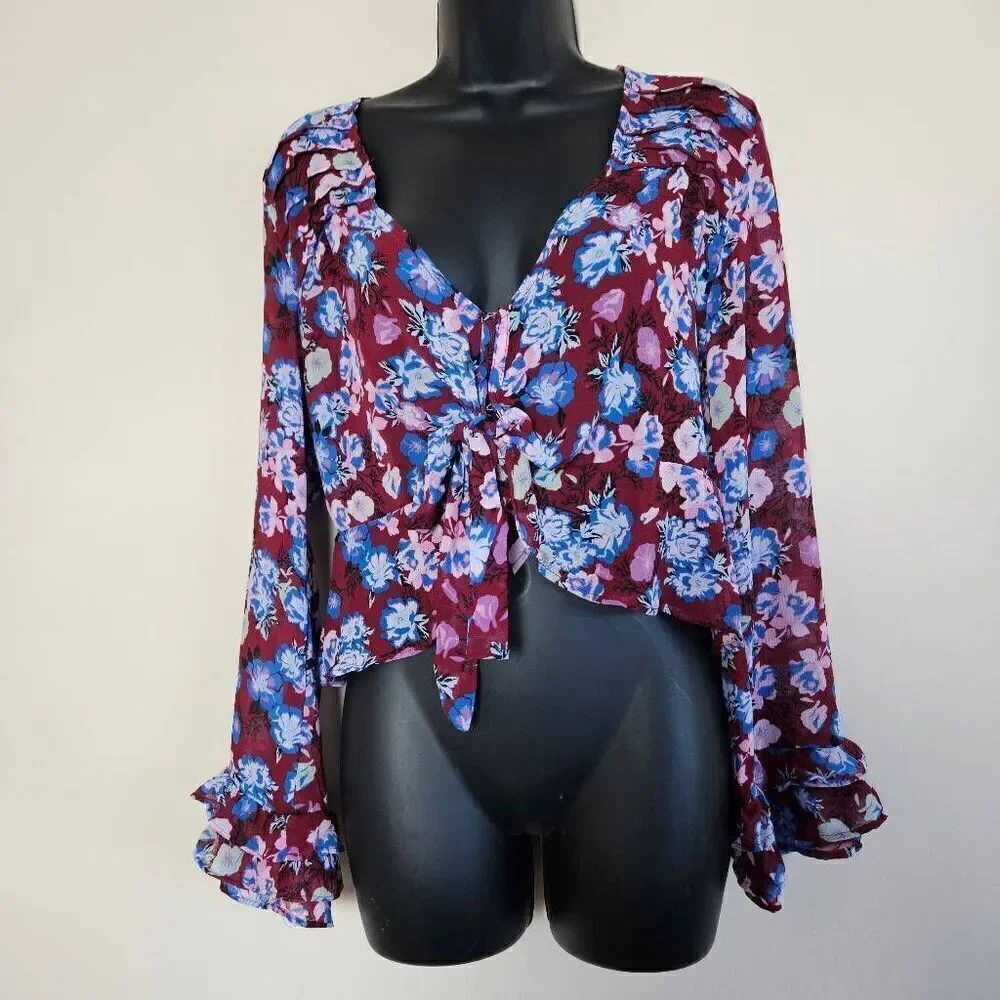 NWT Free People Maybel Blouse in Shiraz